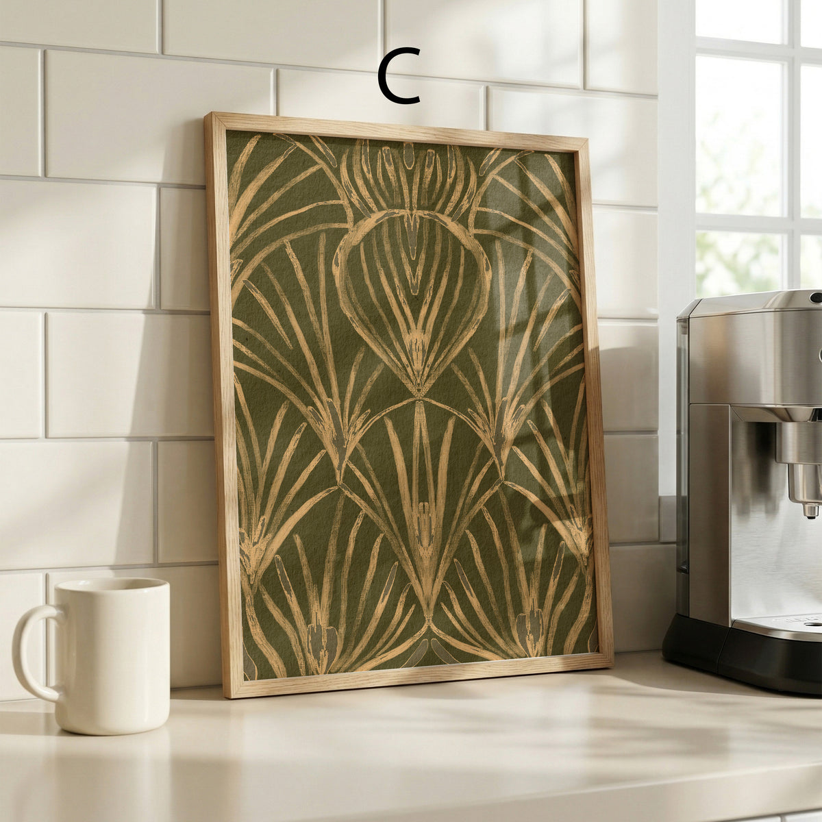 Poster Wandbilder Wohnzimmer · Abstrakte Kunst Art Deco · Moderne Bilder ohne Rahmen