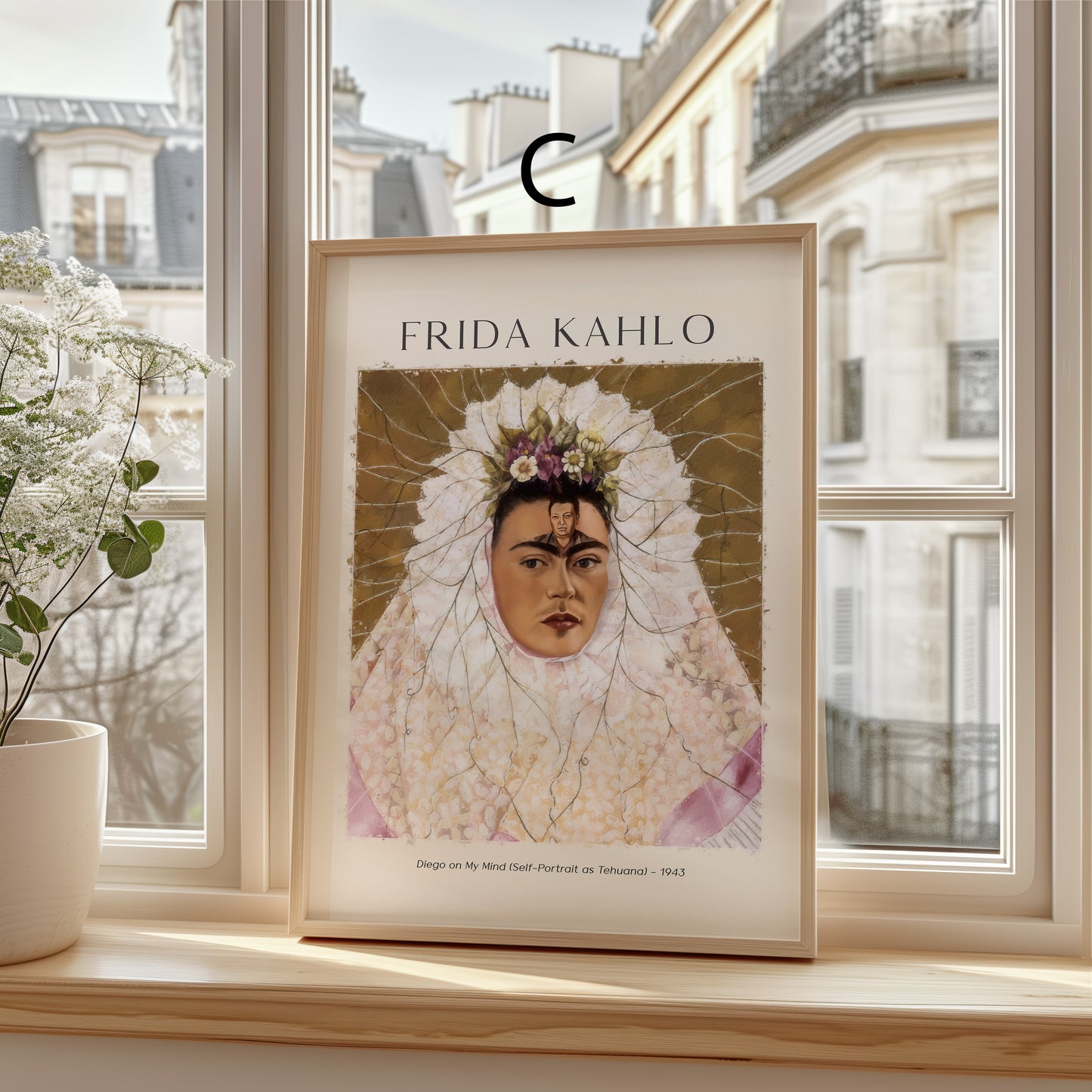 Frida Kahlo Kunst Poster · Geschenkidee · Selbstporträts Papageien Affen Mexikanische Ikonen · Dekoprint ohne Rahmen