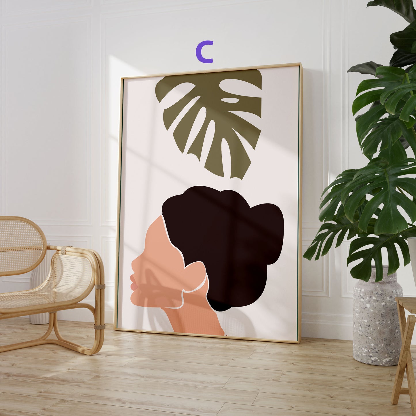 Boho Frauen Poster · Geschenkidee · Terrakotta, Wüstenkunst und Abstrakte Figuren · Dekoprint ohne Rahmen