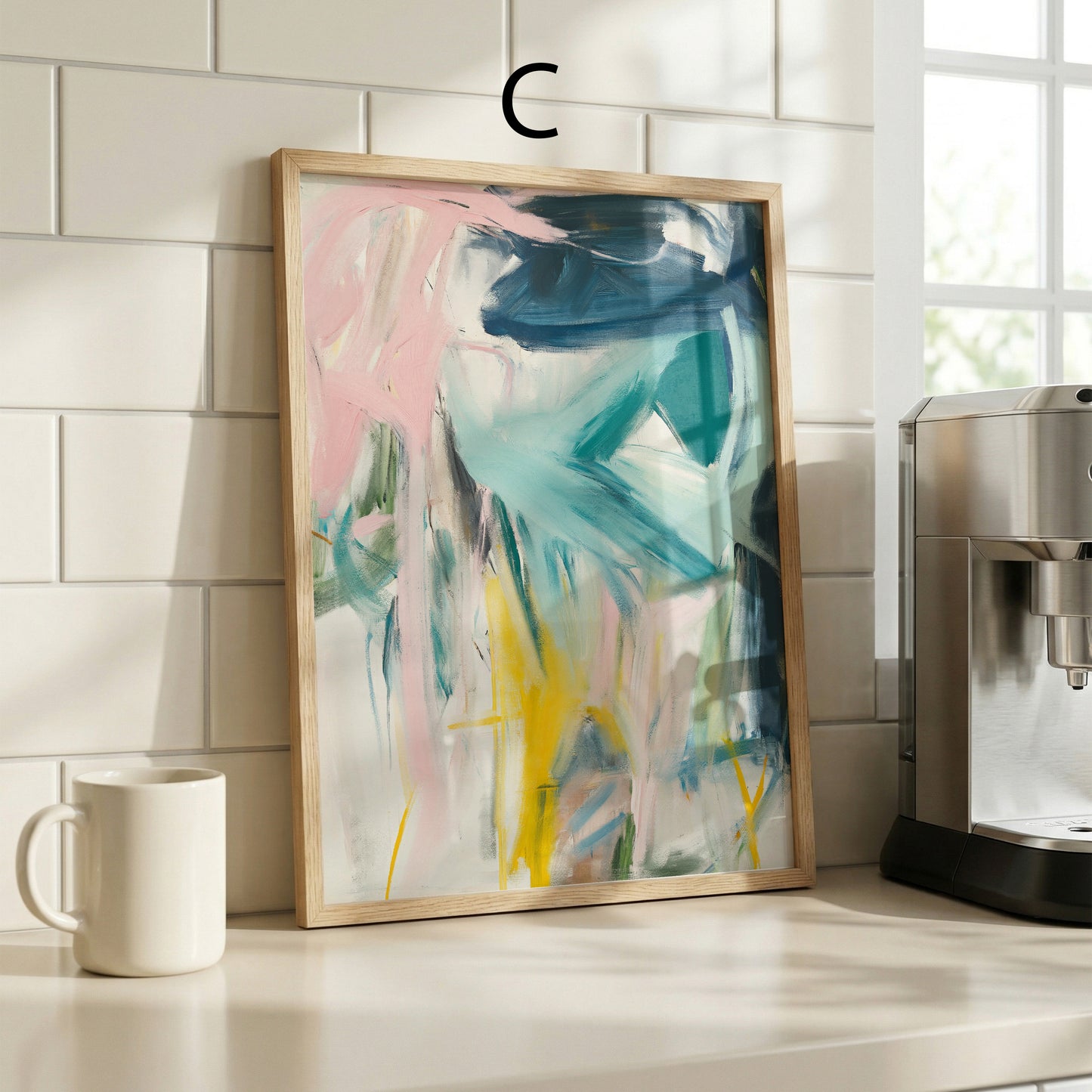 Abstrakte Poster · Geschenkidee · Farbenfrohe Malerei in sanften Pastelltönen · Dekoprint ohne Rahmen