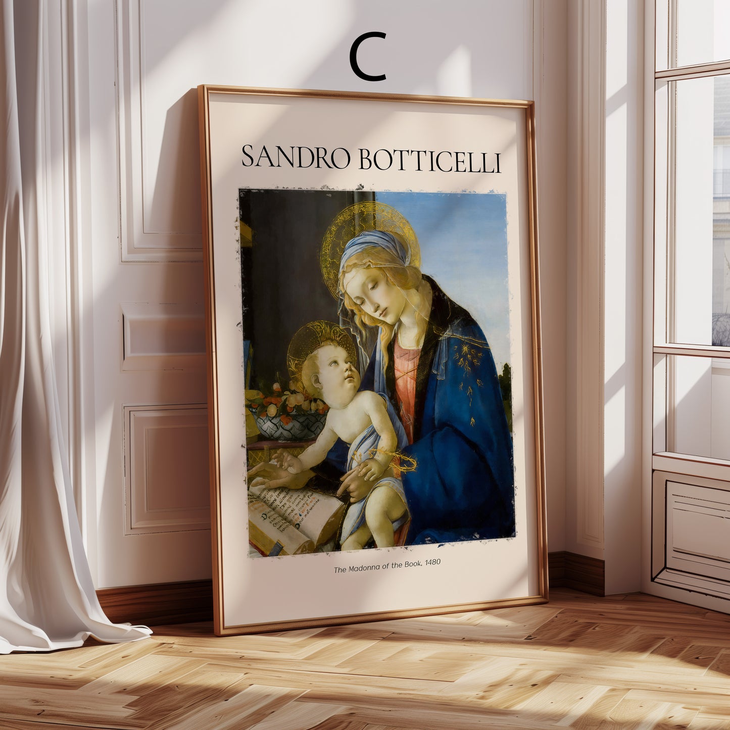 Sandro Botticelli Poster · Geschenkidee · Primavera Madonna mit Kind Heilige Madonna Renaissance Porträt · Dekoprint ohne Rahmen
