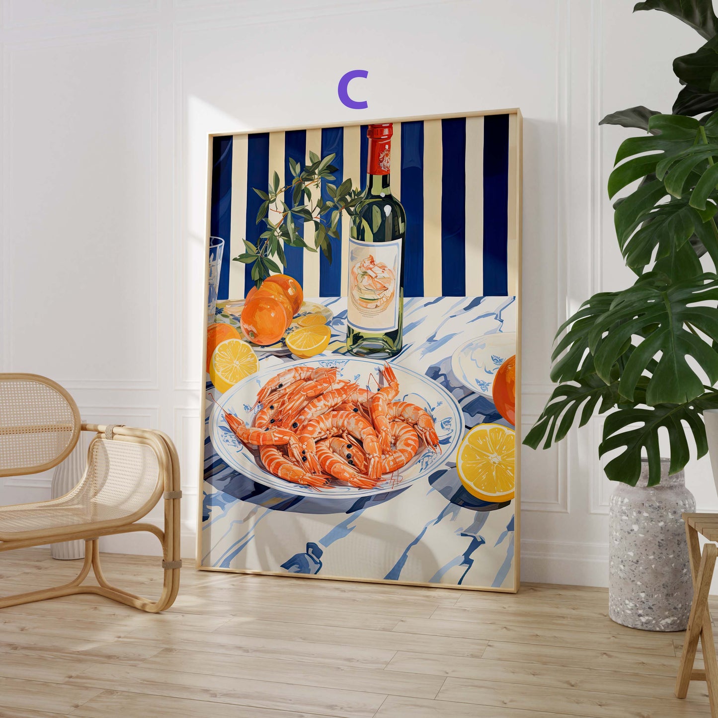 Mediterrane Kunst Poster · Geschenkidee · Moderne Stillleben Landschaften und Farbenfrohe Illustrationen · Dekoprint ohne Rahmen