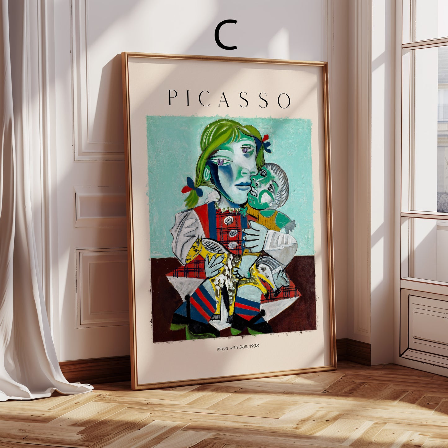 Picasso Poster · Geschenkidee · Kubistische Frauenporträt Mutter mit Kind Weeping Woman · Dekoprint ohne Rahmen