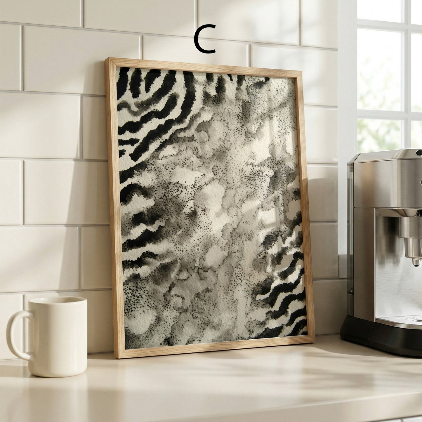 Tiermuster Poster · Geschenkidee · Stilvolle Zebra und Raubkatzen Fell Texturen Leopard Muster · Dekoprint ohne Rahmen