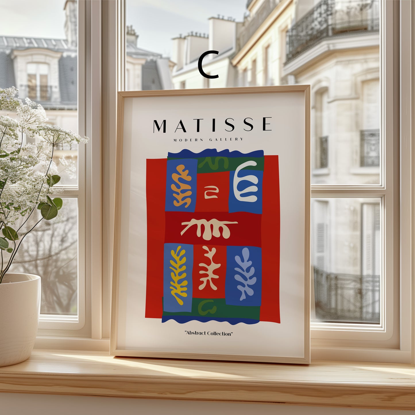 Matisse Poster · Geschenkidee · Abstrakte Scherenschnitte Bunte Formen Line Art · Dekoprint ohne Rahmen