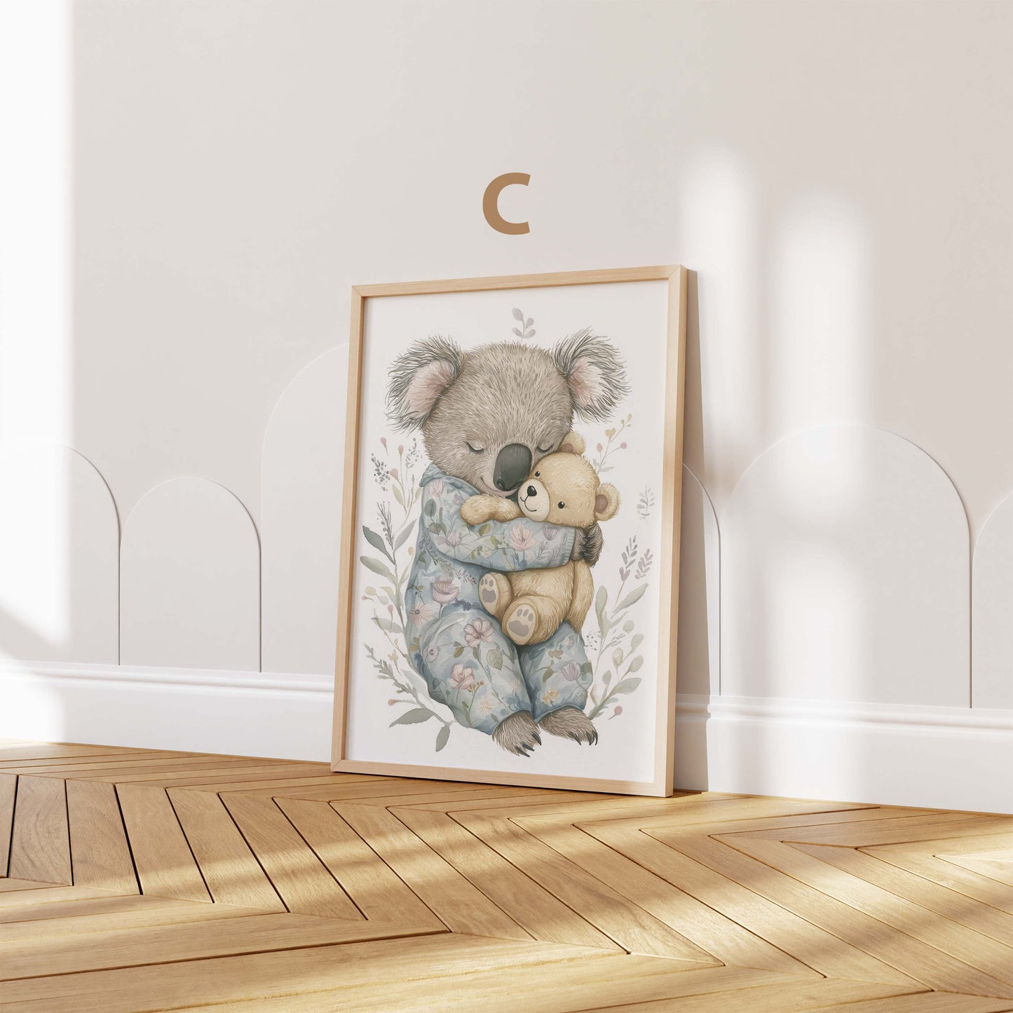 Süßes Tier Poster · Geschenkidee · Aquarell Tier Illustration Style Design · Kinderzimmer Wanddeko · Print ohne Rahmen