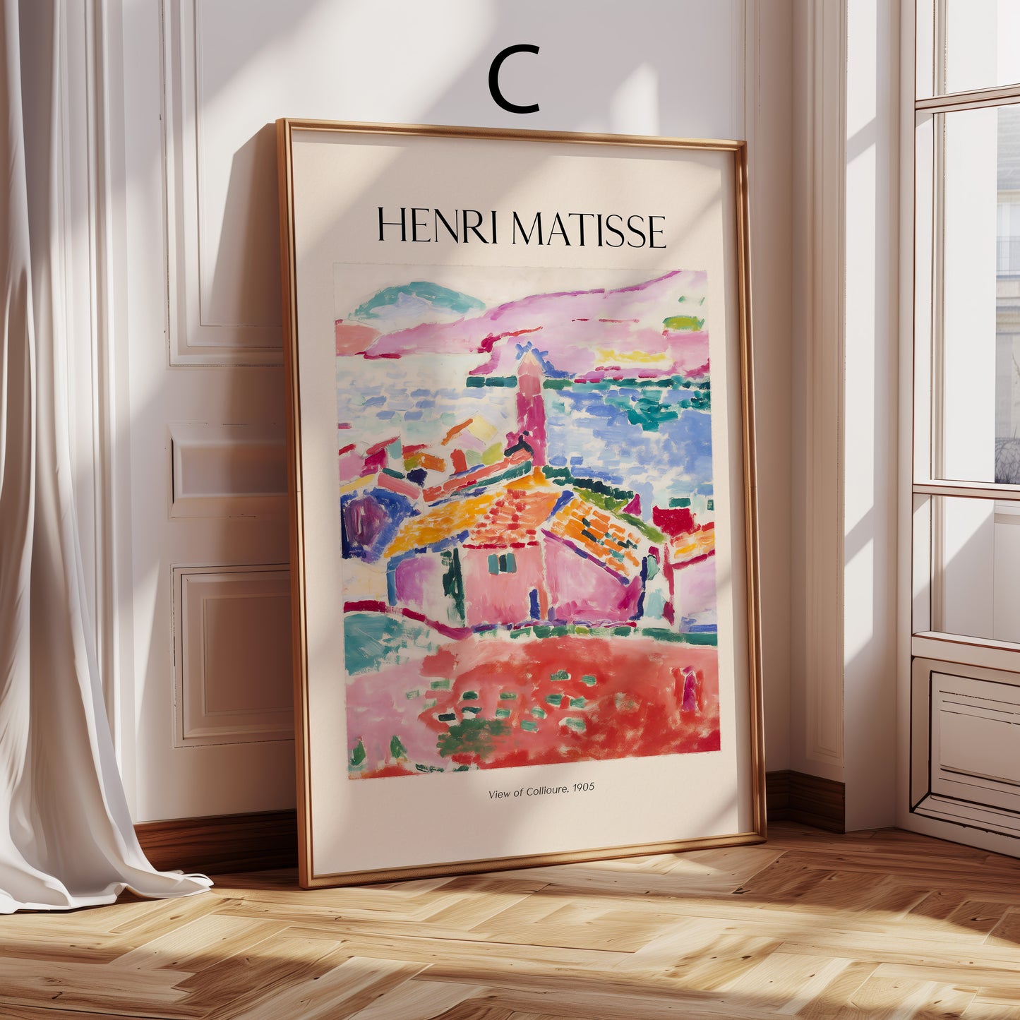 Henri Matisse Poster · Geschenkidee · Collioure Landschaften Goldfisch Offenes Fenster Fauvistisches Interieur · Dekoprint ohne Rahmen