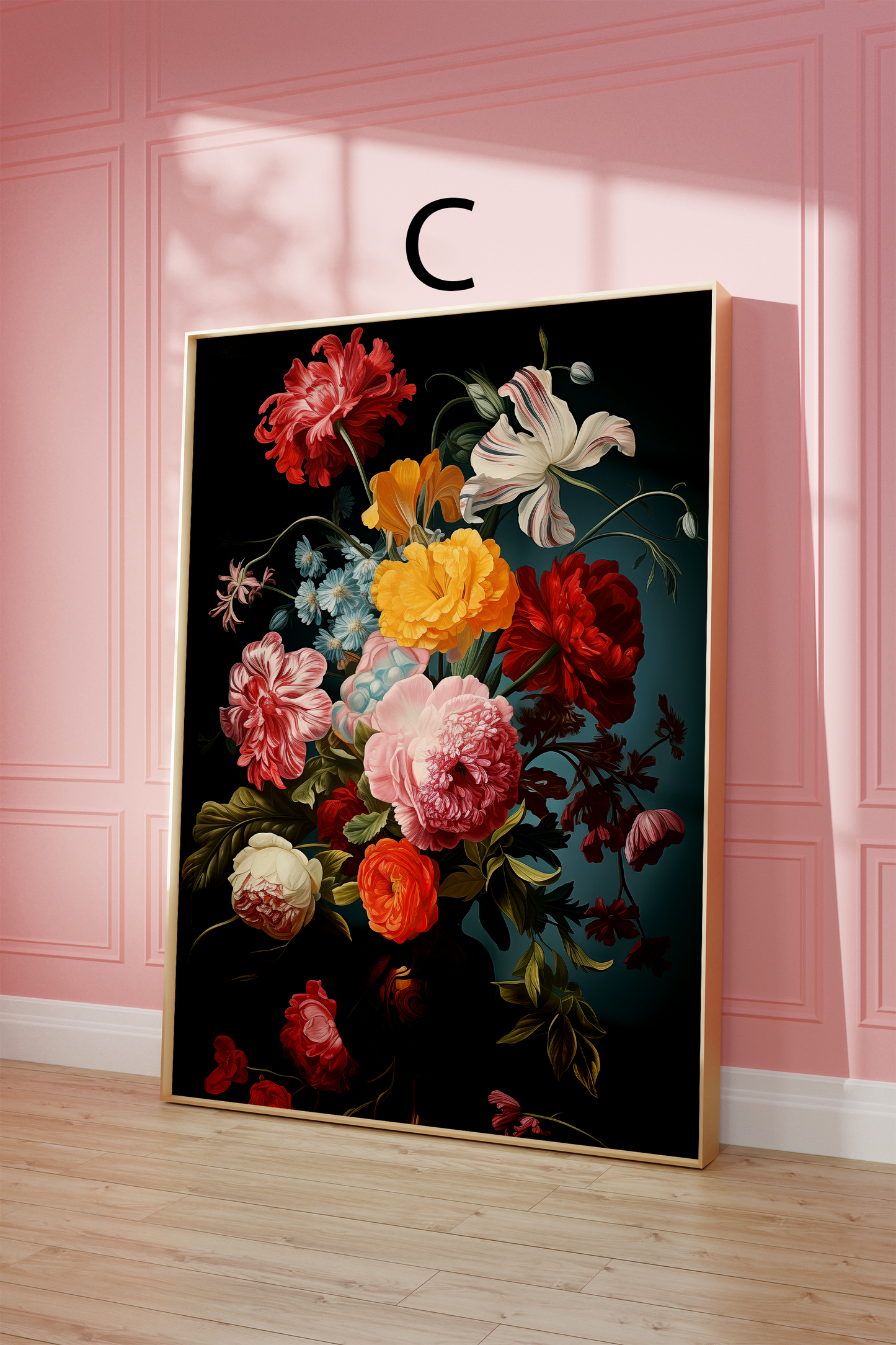 Moderne Kunst Poster · Geschenkidee · Elegante Blumenvase und Florale Wandkunst · Dekoprint ohne Rahmen