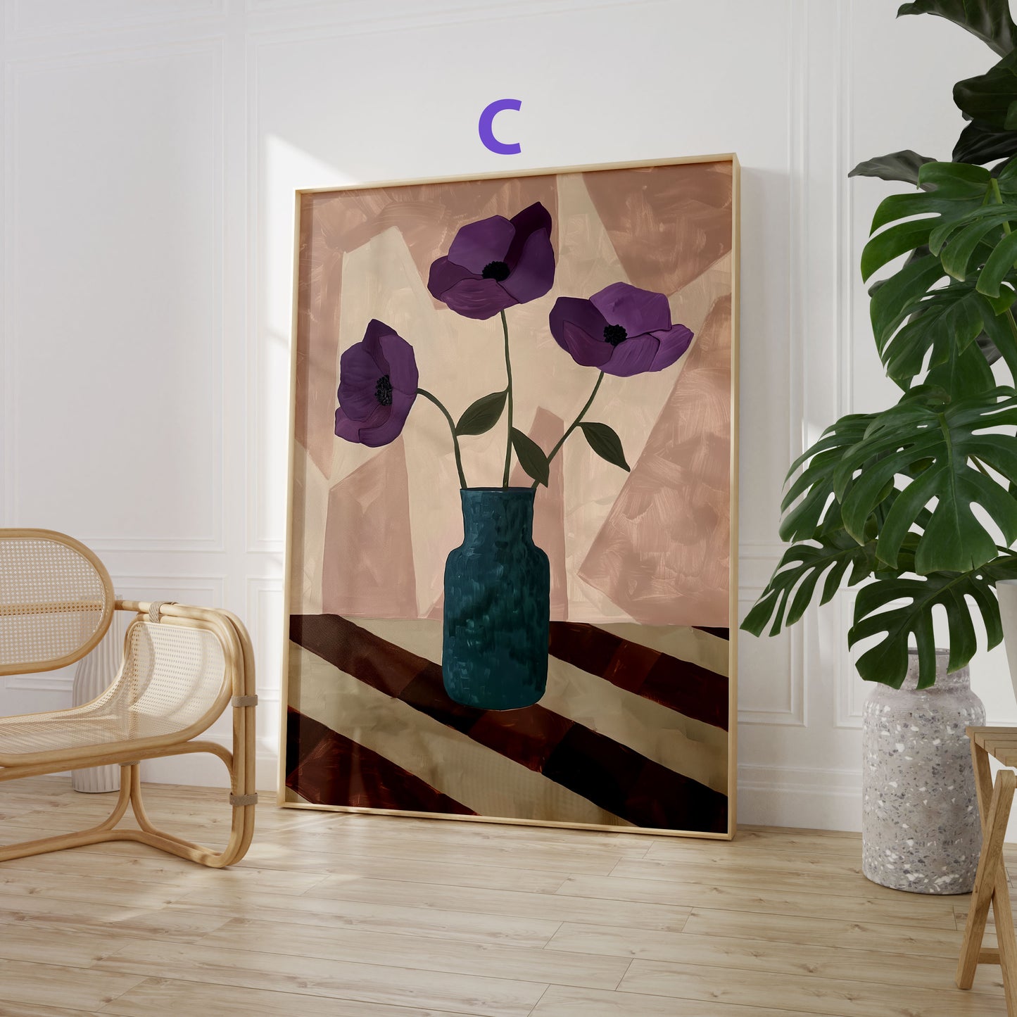 Moderne Kunst Poster · Geschenkidee · Blumen, Stillleben und Abstrakte Malerei · Dekoprint ohne Rahmen