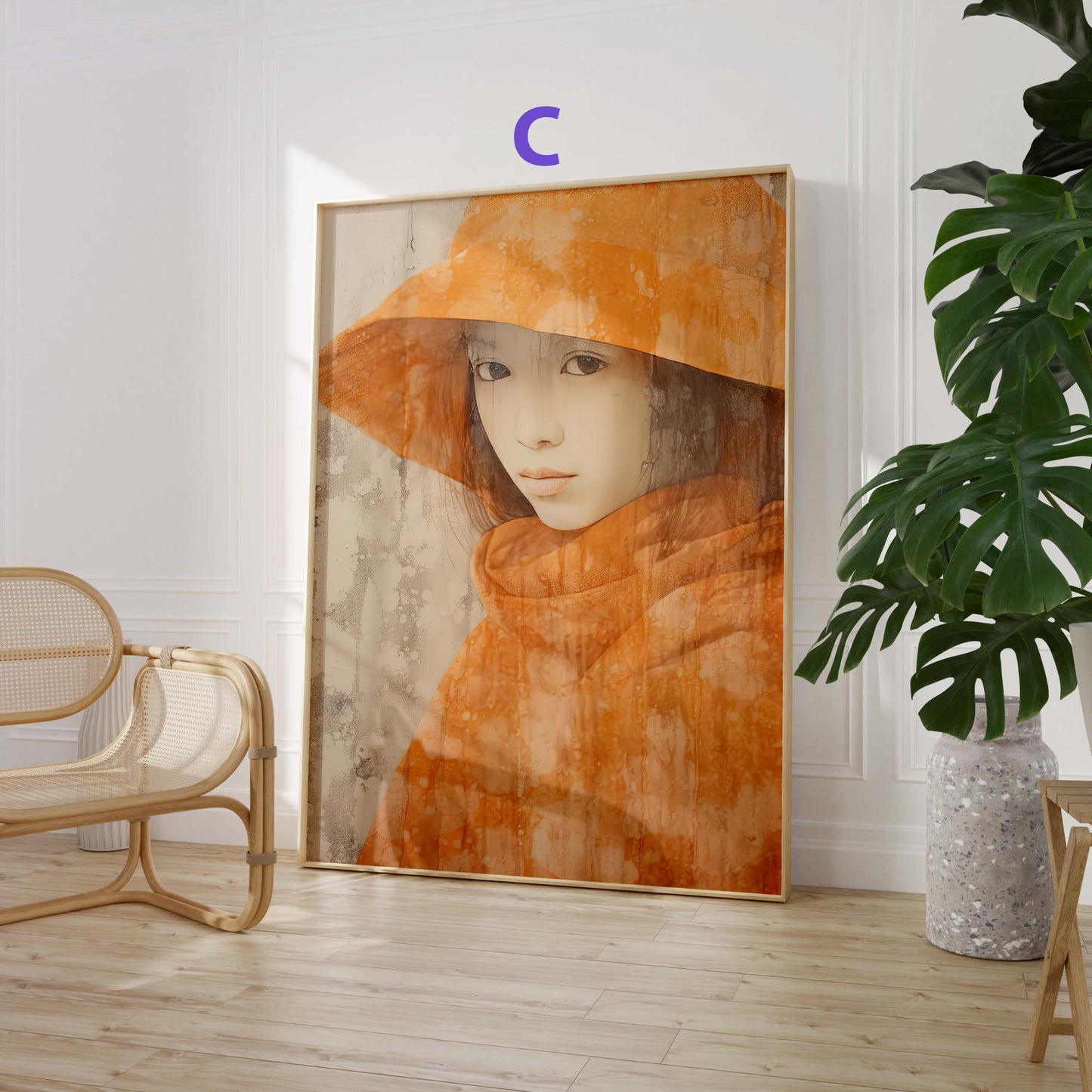 Japan Poster · Geschenkidee · Geisha Porträts Wellen und Zen Kunst · Dekoprint ohne Rahmen