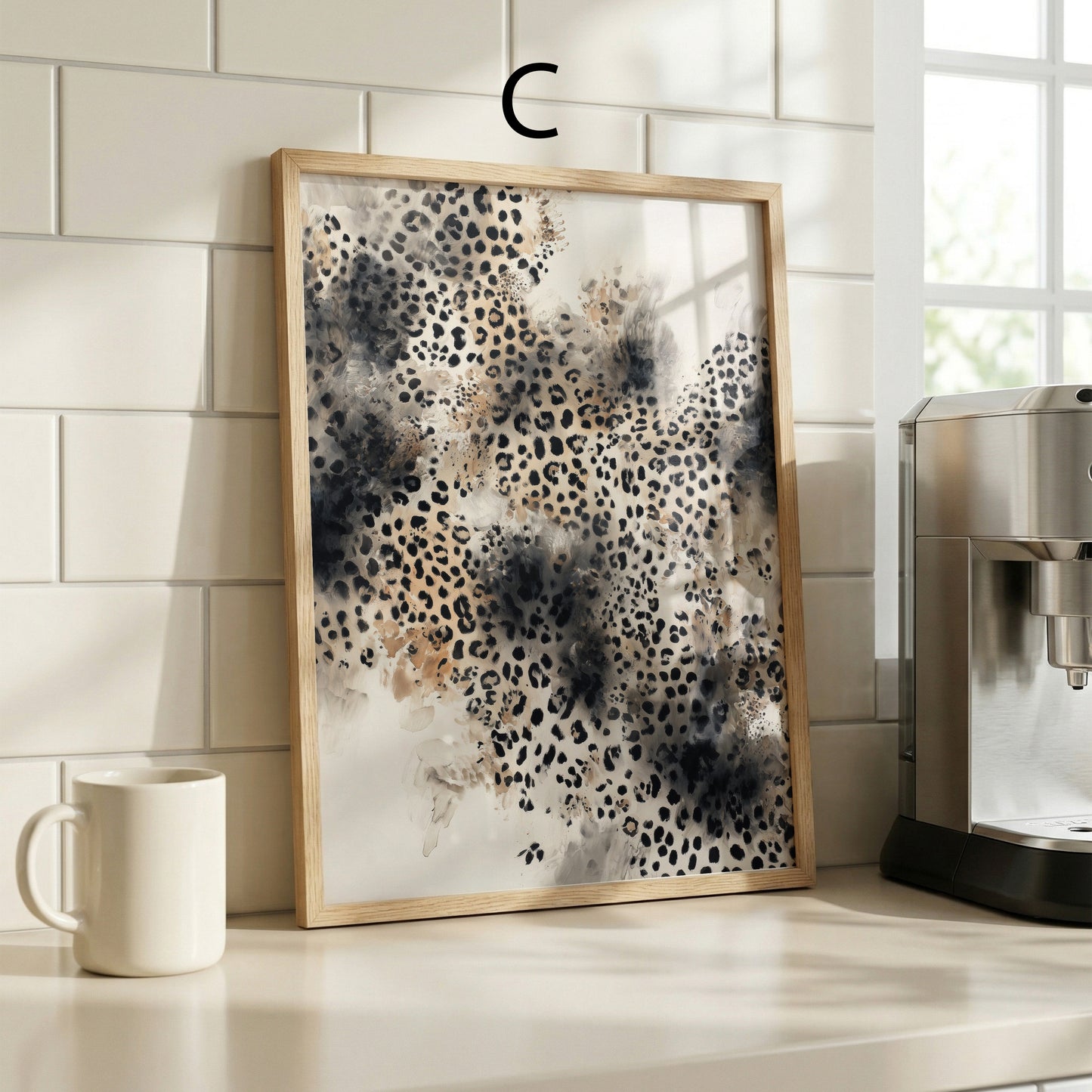 Tiermuster Poster · Geschenkidee · Leopard Zebra Schlange abstrakte Felloptik · Dekoprint ohne Rahmen