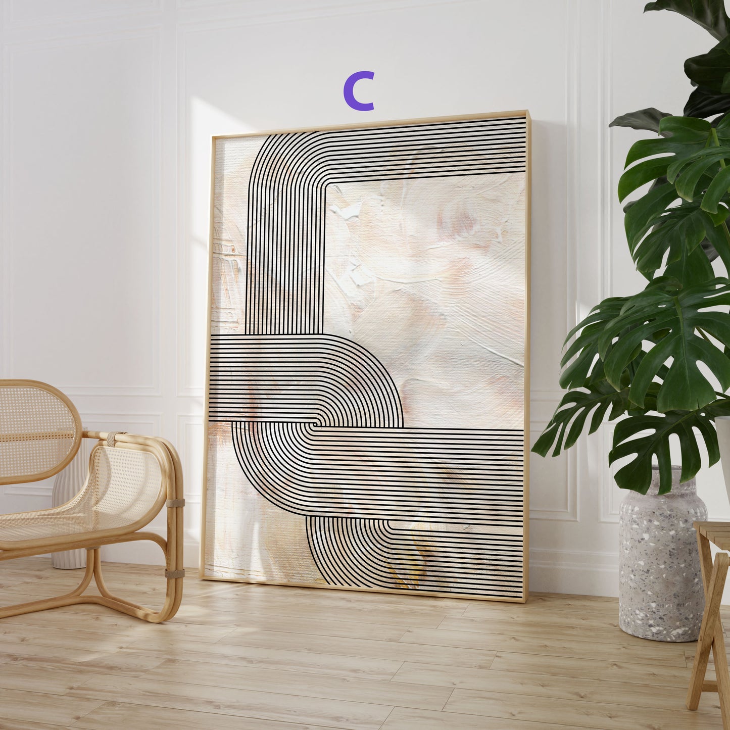 Abstrakte Linien Poster · Geschenkidee · Minimalistische Formen und Neutrale Wandkunst · Dekoprint ohne Rahmen