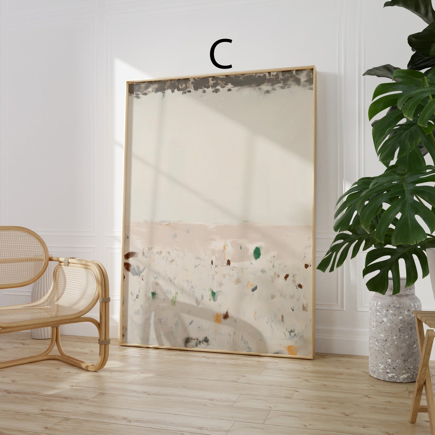 Minimalistische Poster · Geschenkidee · Dezente Farben feine Strukturen Pastell Malerei · Dekoprint ohne Rahmen