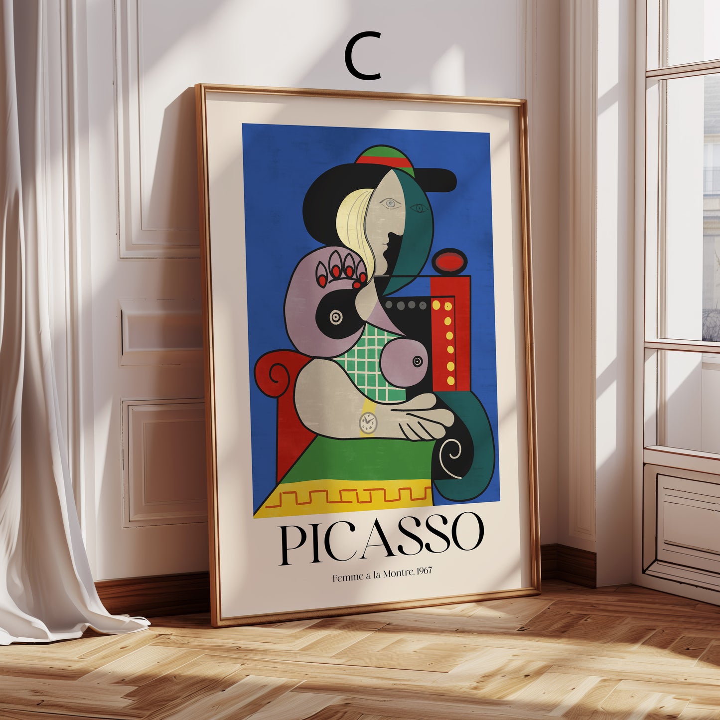Pablo Picasso Poster · Geschenkidee · Abstrakte Porträts Kubistische Gesichter Farbige Kunst · Dekoprint ohne Rahmen