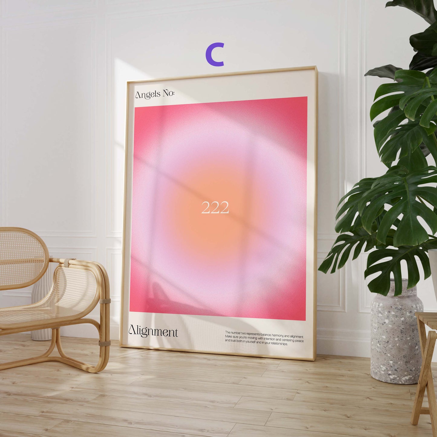 Angel Numbers Poster · Geschenkidee · Minimalistisches Spiritual Style Design · Urban Kunst · Moderne Wanddeko · Print ohne Rahmen