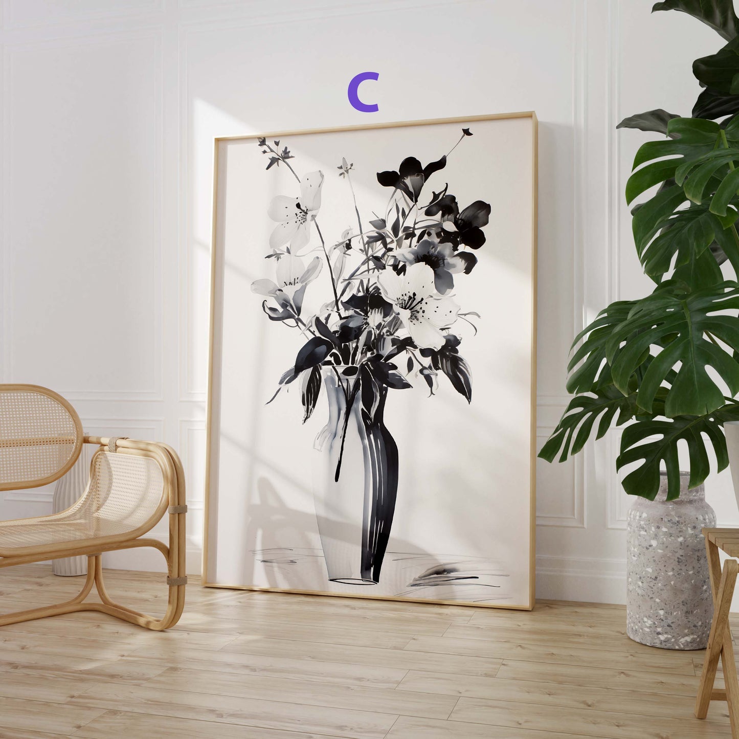 Blumen Poster · Geschenkidee · Tulpen Mohnblumen Maiglöckchen und Florale Aquarellkunst · Dekoprint ohne Rahmen