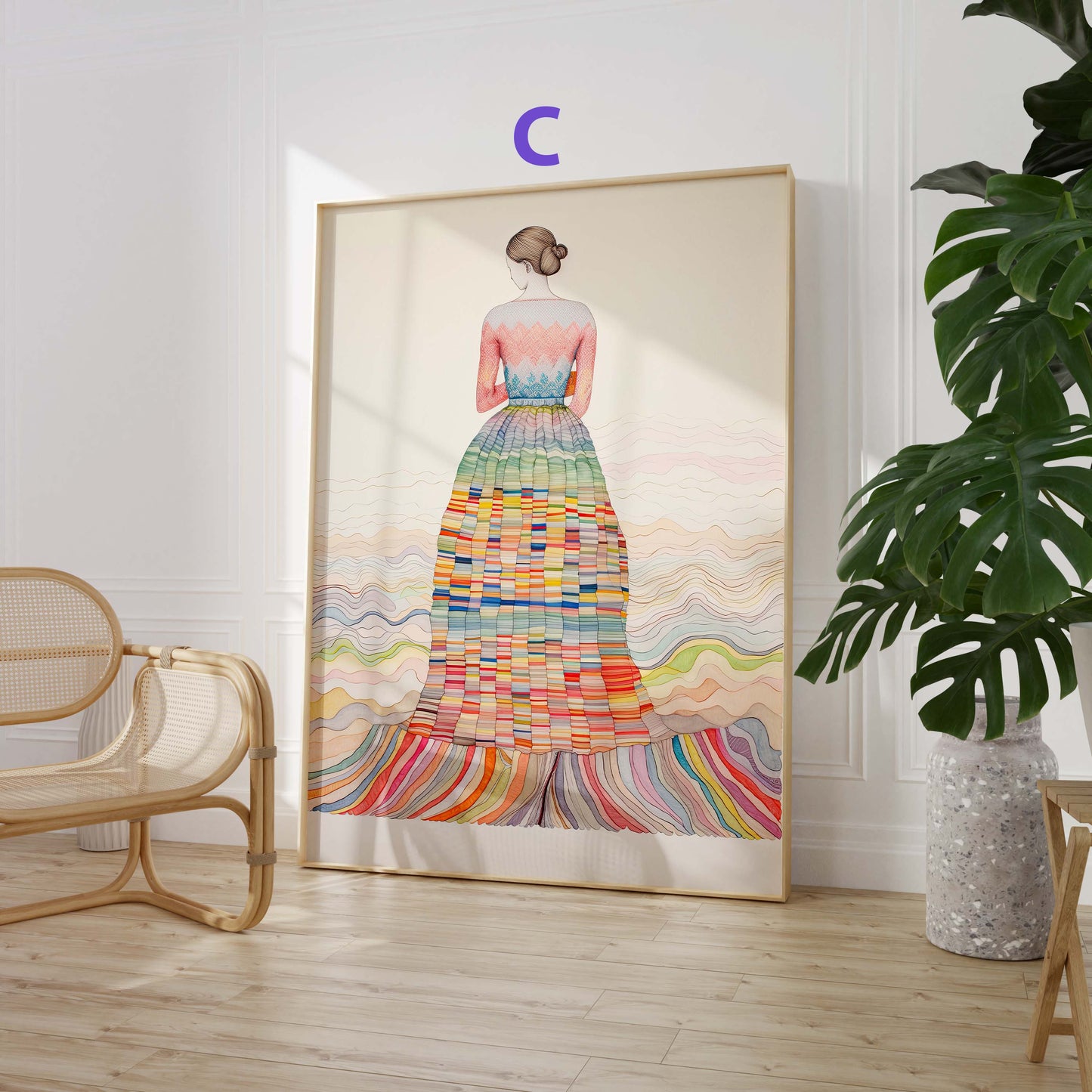 Moderne Kunst Poster · Geschenkidee · Moderne Porträts Stillleben und Farbenfrohe Illustration · Dekoprint ohne Rahmen