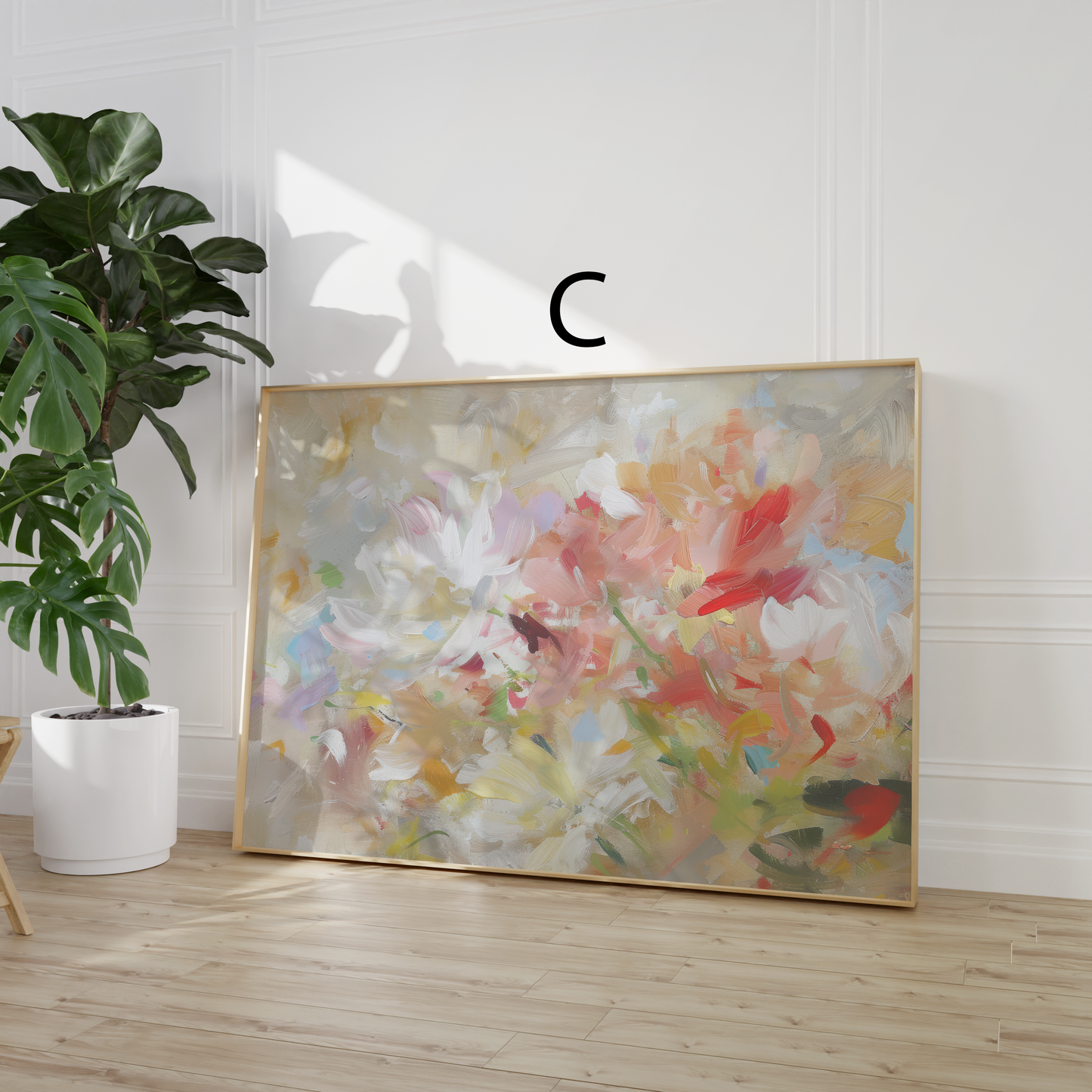 Moderne Natur Poster · Geschenkidee · Pilze Vögel Äpfel Winterlandschaft · Dekoprint ohne Rahmen