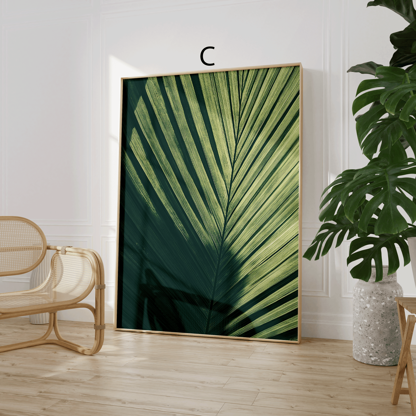 Strand Poster · Geschenkidee · Palmen Wellen Meereslandschaften · Dekoprint ohne Rahmen