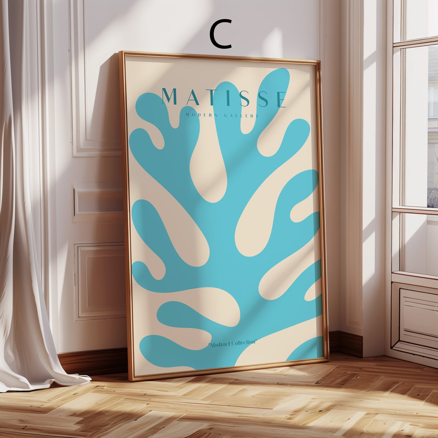 Matisse Poster · Geschenkidee · Abstrakte Formen Scherenschnitt Line Art Frauenporträts · Dekoprint ohne Rahmen