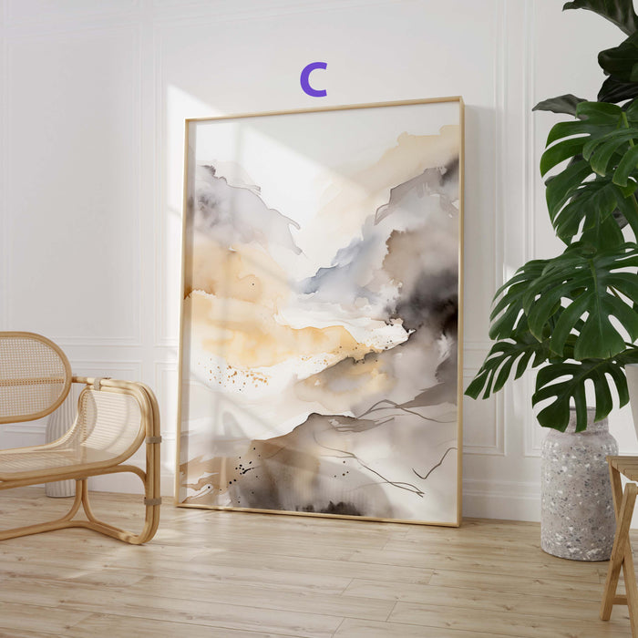 JUSTGOODMOOD Aquarell Poster – Edle Naturwandkunst