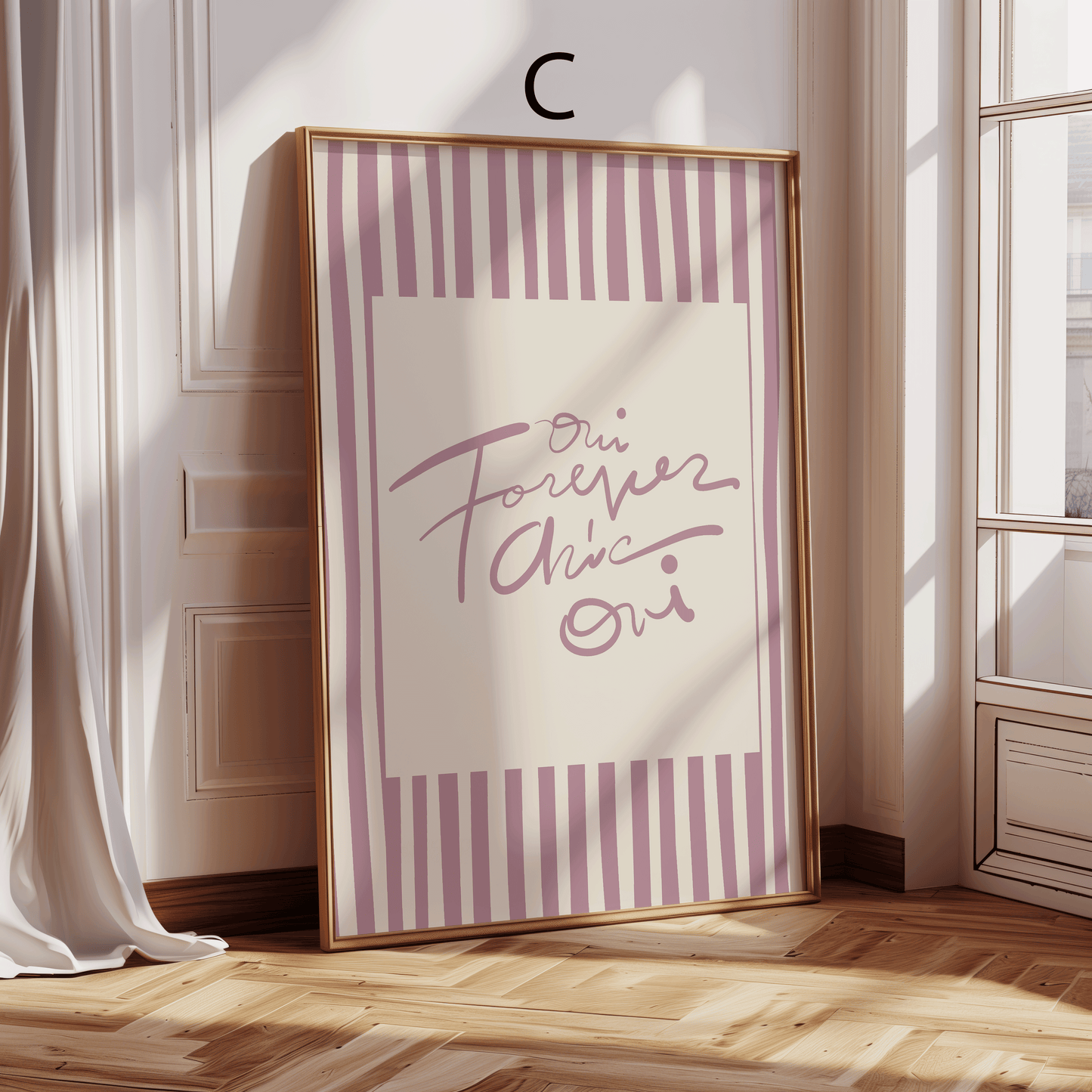 Paris Poster · Geschenkidee · Französische Typografie Wahrzeichen Café Illustration · Dekoprint ohne Rahmen
