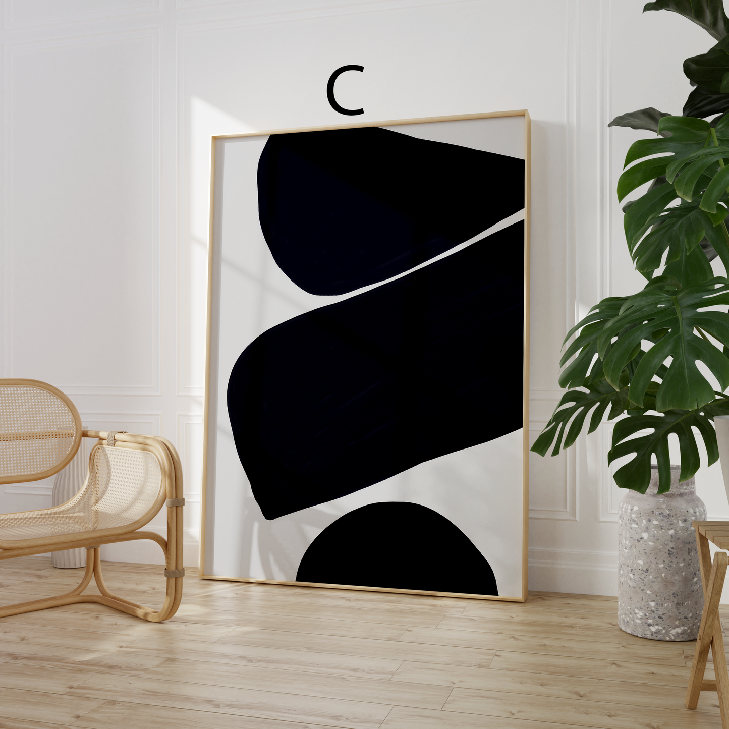 Moderne Kunst Poster · Geschenkidee · Abstrakte Formen Minimalistische Line Art und Farbblock Wandkunst · Dekoprint ohne Rahmen