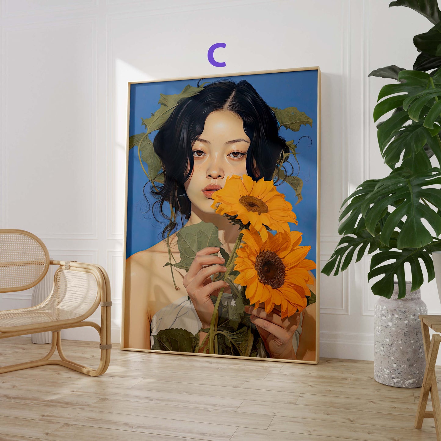 Moderne Kunst Poster · Geschenkidee · Moderne Porträts Abstrakte Kunst und Farbenfrohe Illustration · Dekoprint ohne Rahmen