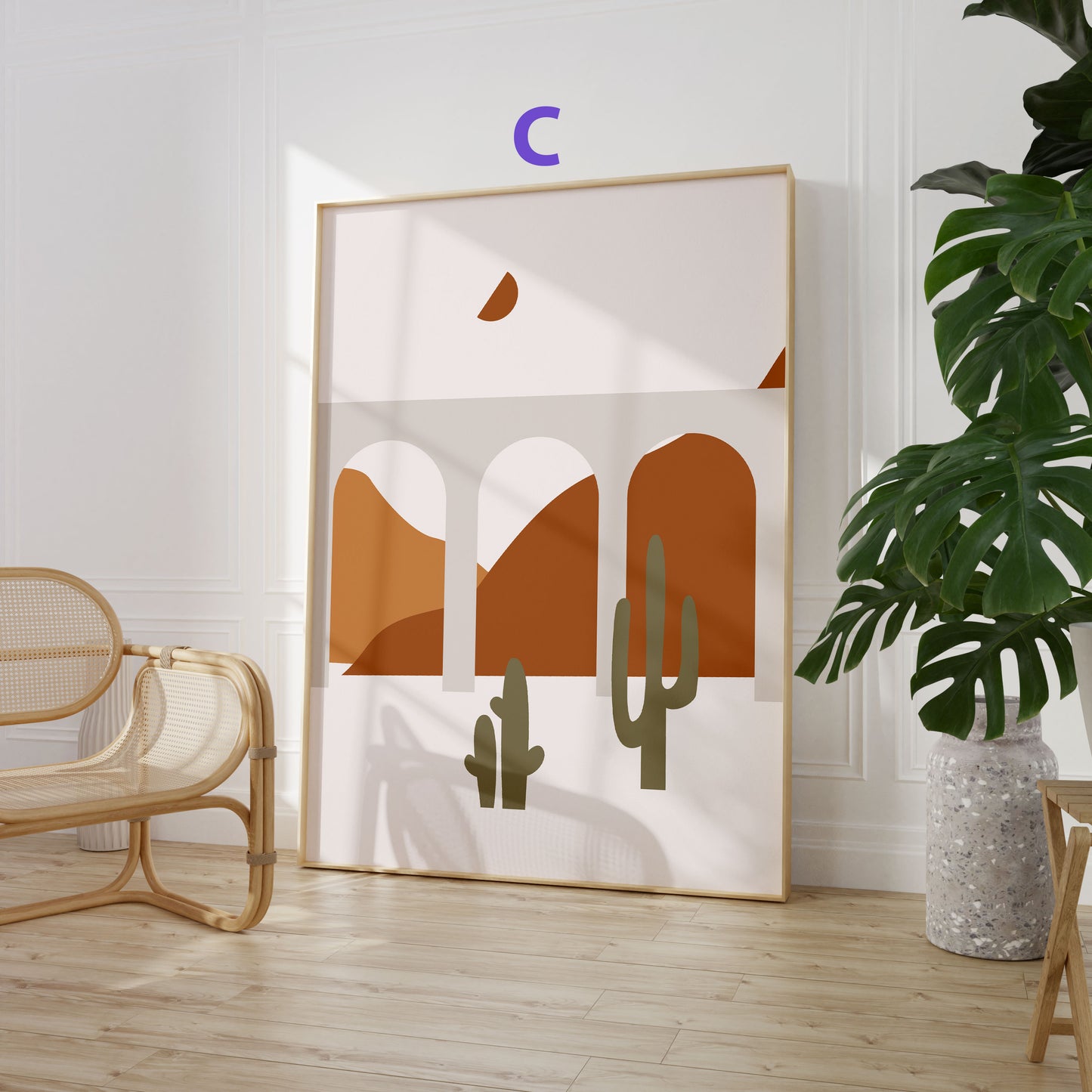 Abstrakte Frauen Poster · Geschenkidee · Boho Frauen Terrakotta Wüstenmotive · Dekoprint ohne Rahmen