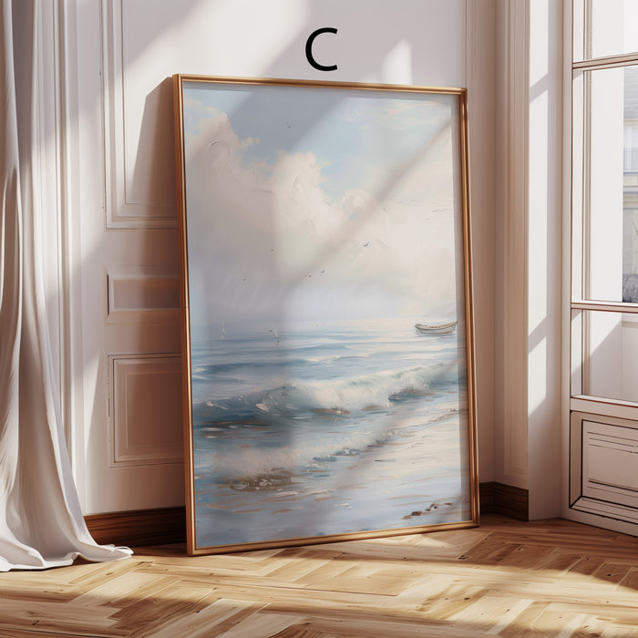 Dorf & Blumen Poster im Vintage Stil