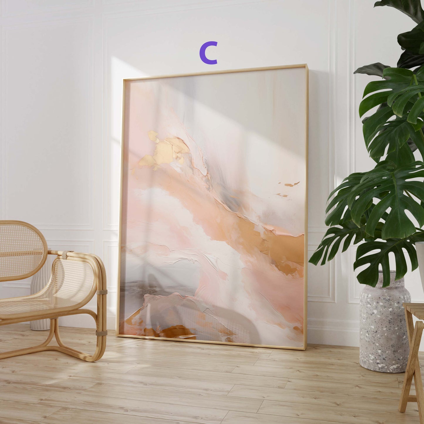 Abstrakte Beige Rosé Poster · Geschenkidee · Sanfte Texturkunst und Moderne Minimalistische Kompositionen · Dekoprint ohne Rahmen