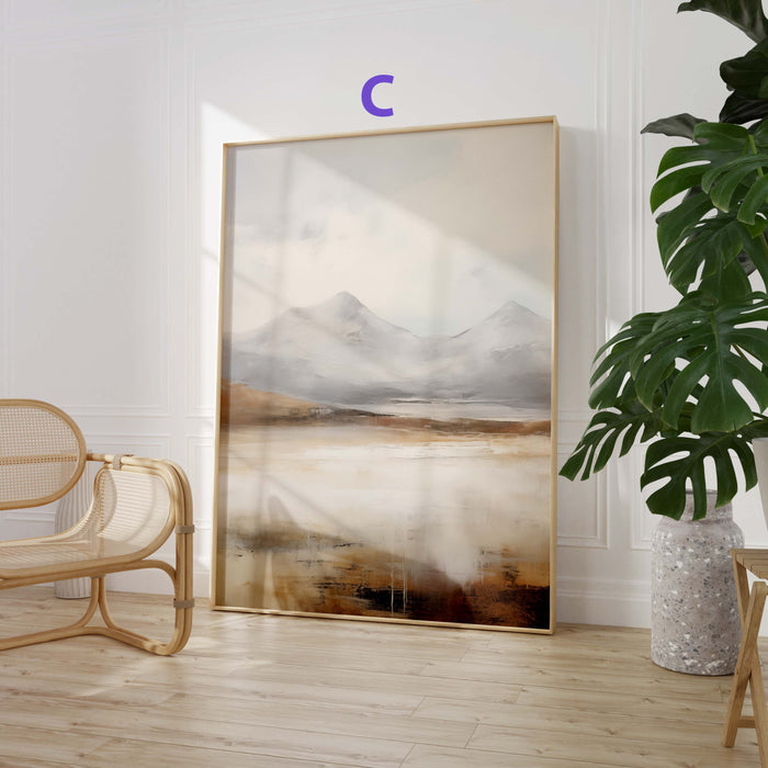 JUSTGOODMOOD Aquarell Bergposter – lebendige Farben