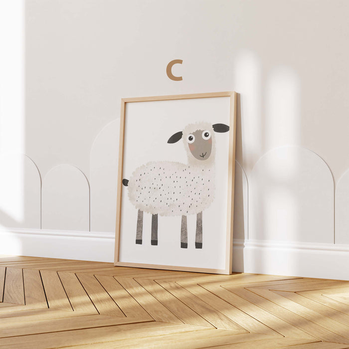 JUSTGOODMOOD Süße Tiere Wandbild – Premium Baumwoll-Canvas