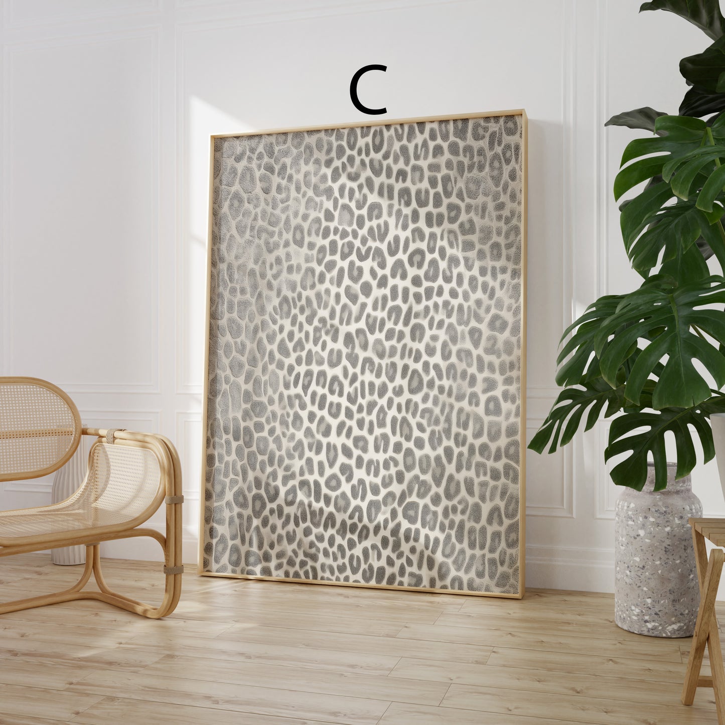 Tiermuster Poster · Geschenkidee · Flauschiges Fell und Vielfältige Raubkatzen Muster Texturen · Dekoprint ohne Rahmen
