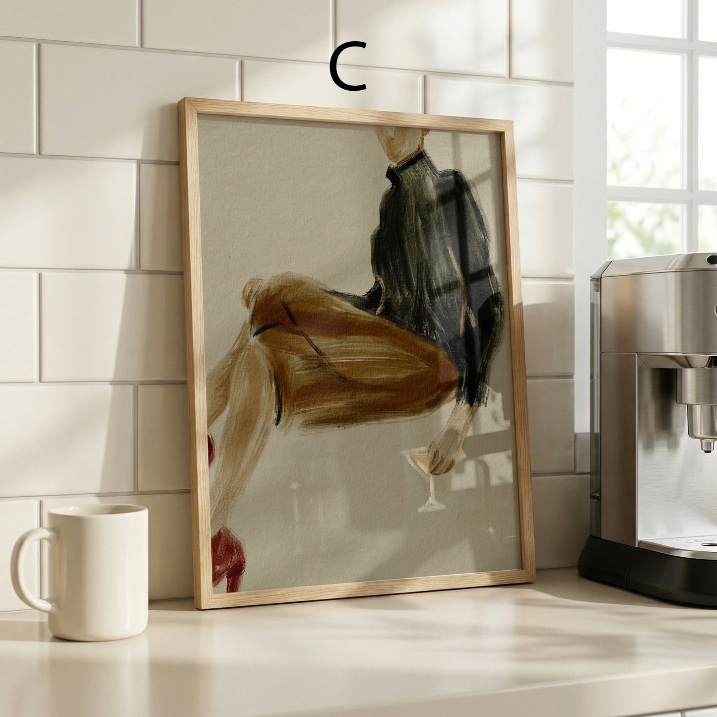Abstrakte Poster · Figuren Blumenvasen moderne Kunst · Dekoprint ohne Rahmen
