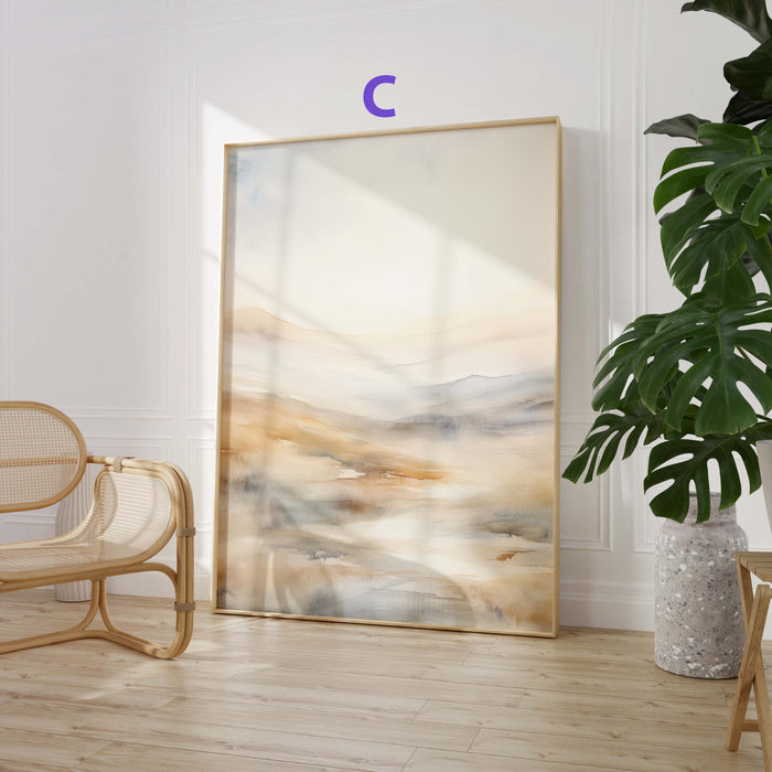 Wüstenlandschaft Poster auf Baumwollcanvas – JUSTGOODMOOD