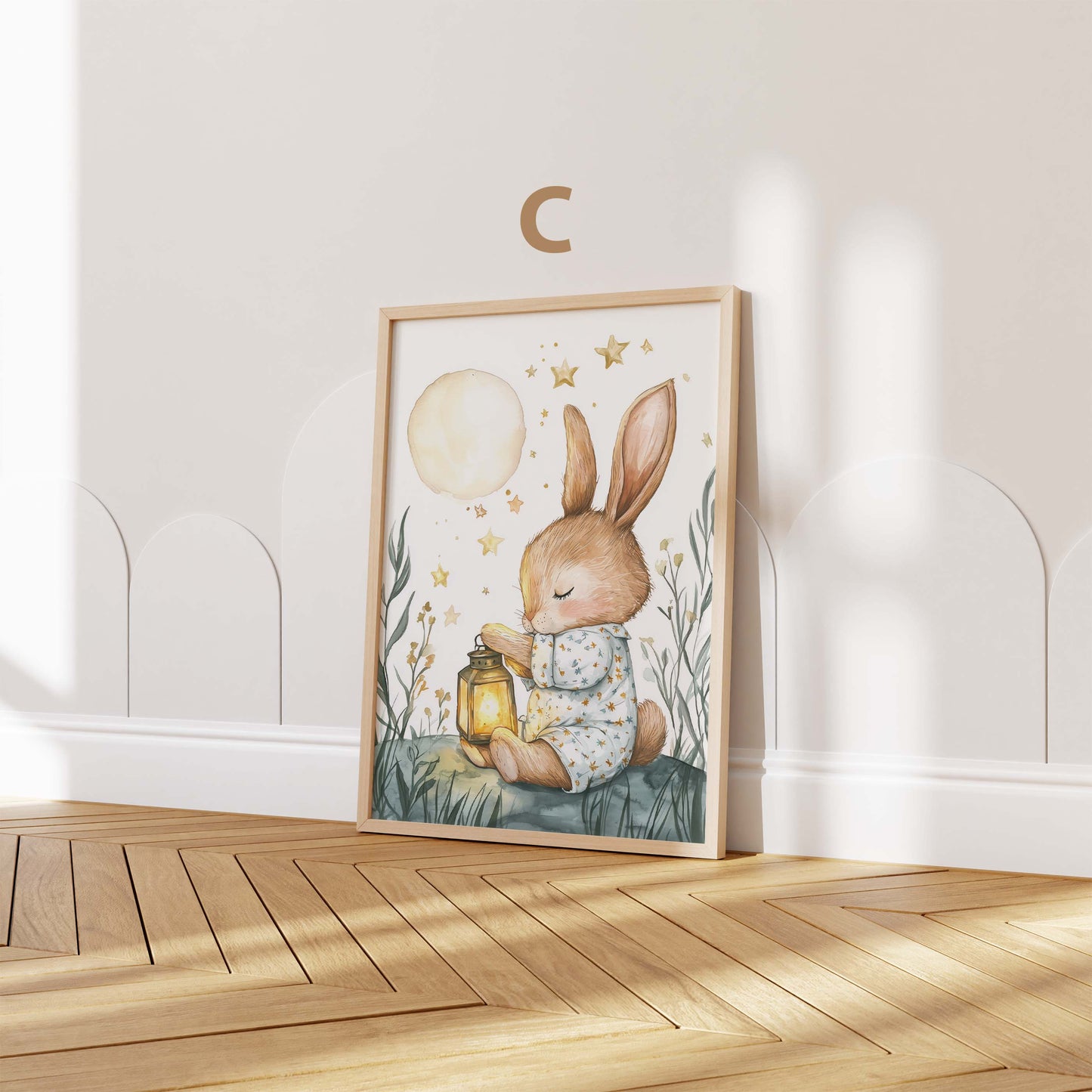 Süßes Waldtiere Poster · Geschenkidee · Schlafende Waldtier Aquarell Illustration · Kinderzimmer Wanddeko · Print ohne Rahmen