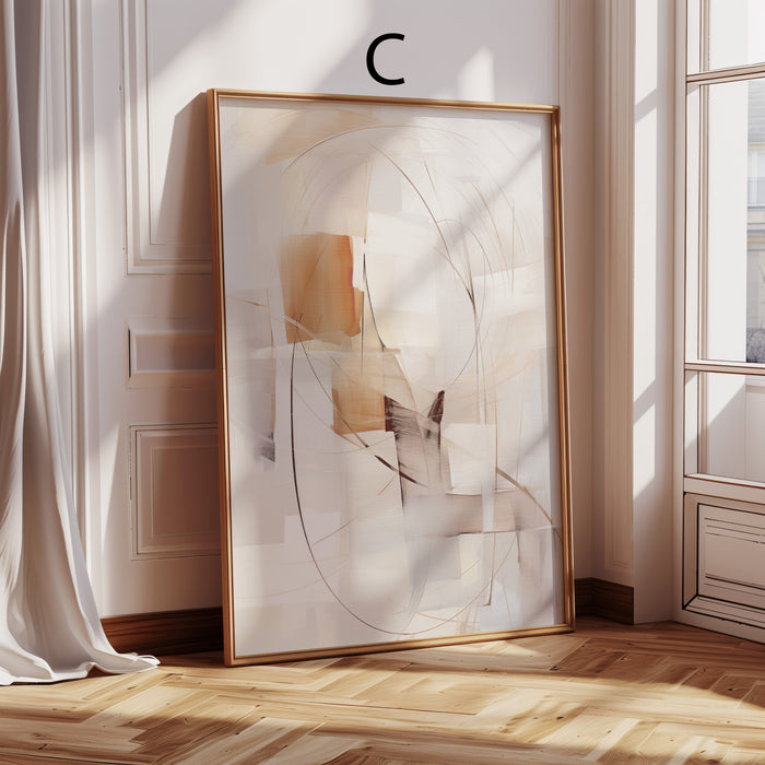 Geometrische Poster in Schwarz und Beige