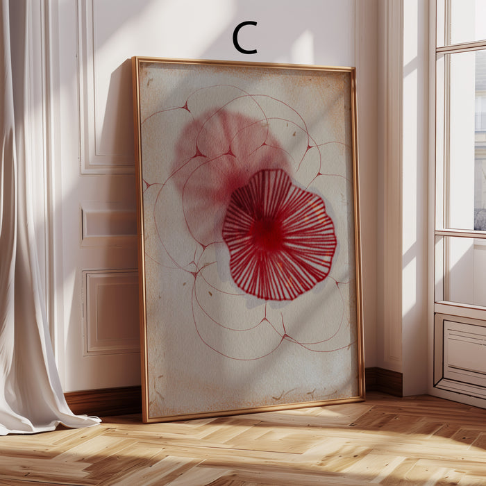 Geschenkidee · Blumen in Vase und Abstrakte Kunst Poster Ästhetische Prints · Dekoprint ohne Rahmen | JUSTGOODMOOD