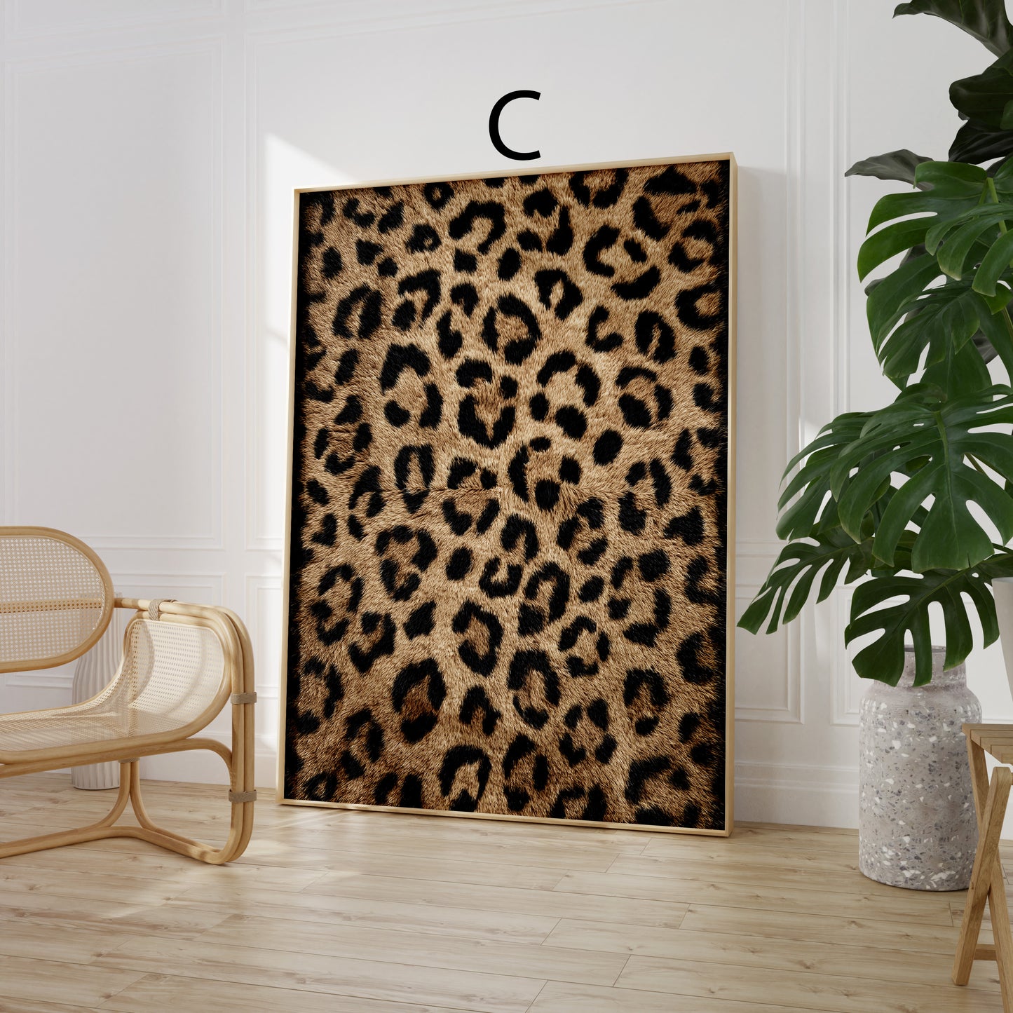 Wildtiermuster Poster · Geschenkidee · Leopard Tiger Gepard  Felloptik · Dekoprint ohne Rahmen