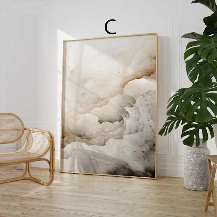 Aquarell-Poster in neutralen Farben