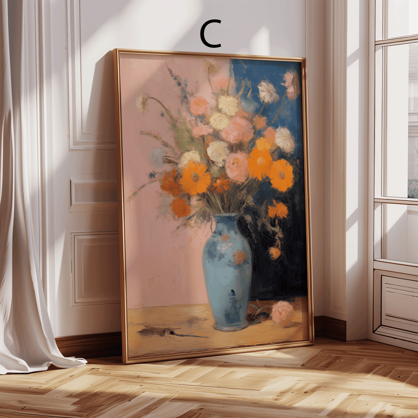 Moderne Kunst Poster · Geschenkidee · Impressionistische Blumen und Elegante Stillleben Kunst · Dekoprint ohne Rahmen