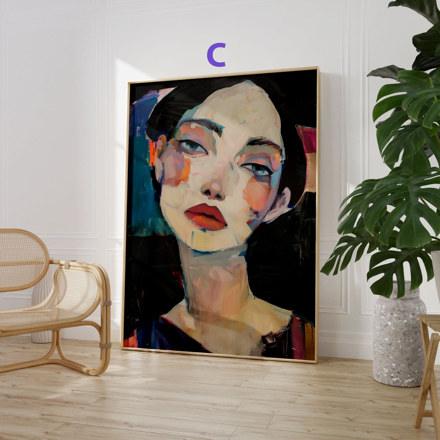 Moderne Kunst Poster · Geschenkidee · Frauenporträts, Abstrakte Kunst und Figurative Malerei · Dekoprint ohne Rahmen