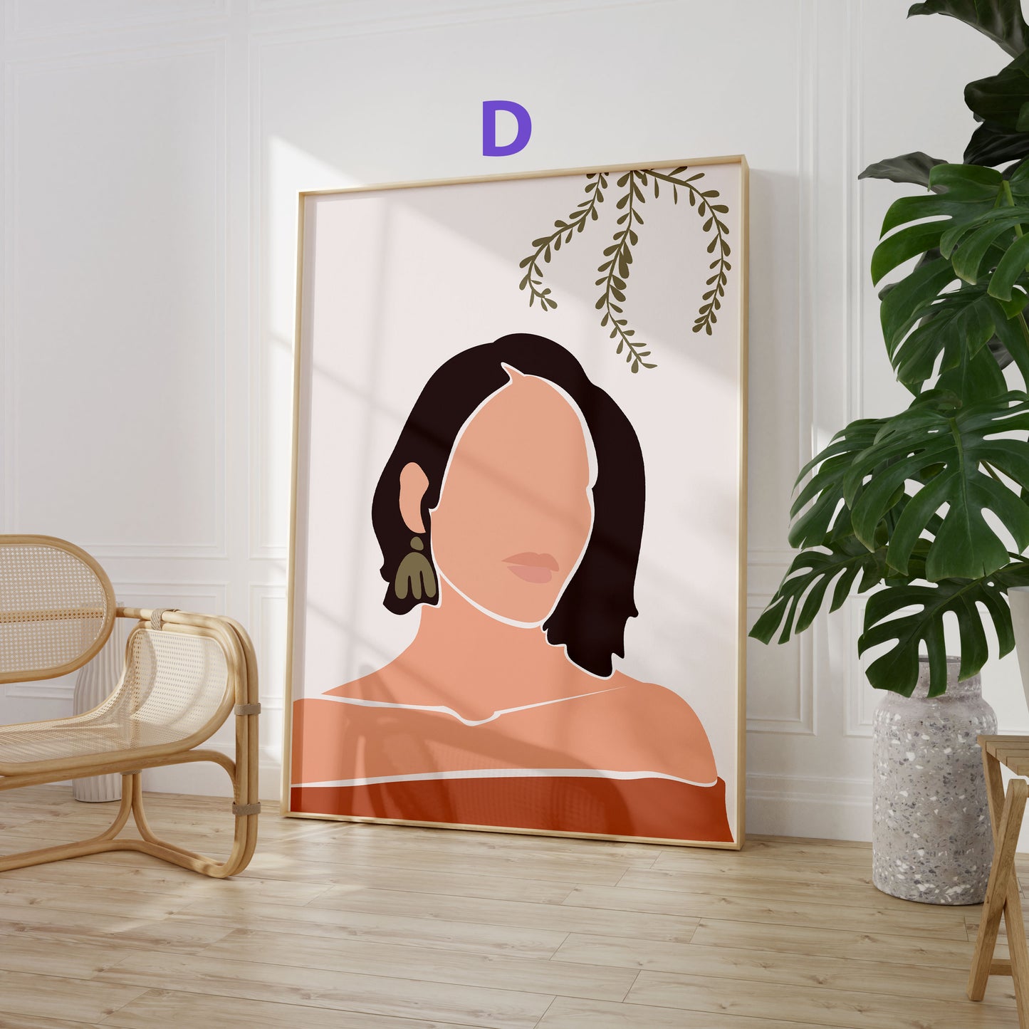 Abstrakte Frauen Poster · Geschenkidee · Boho Frauen Terrakotta Wüstenmotive · Dekoprint ohne Rahmen