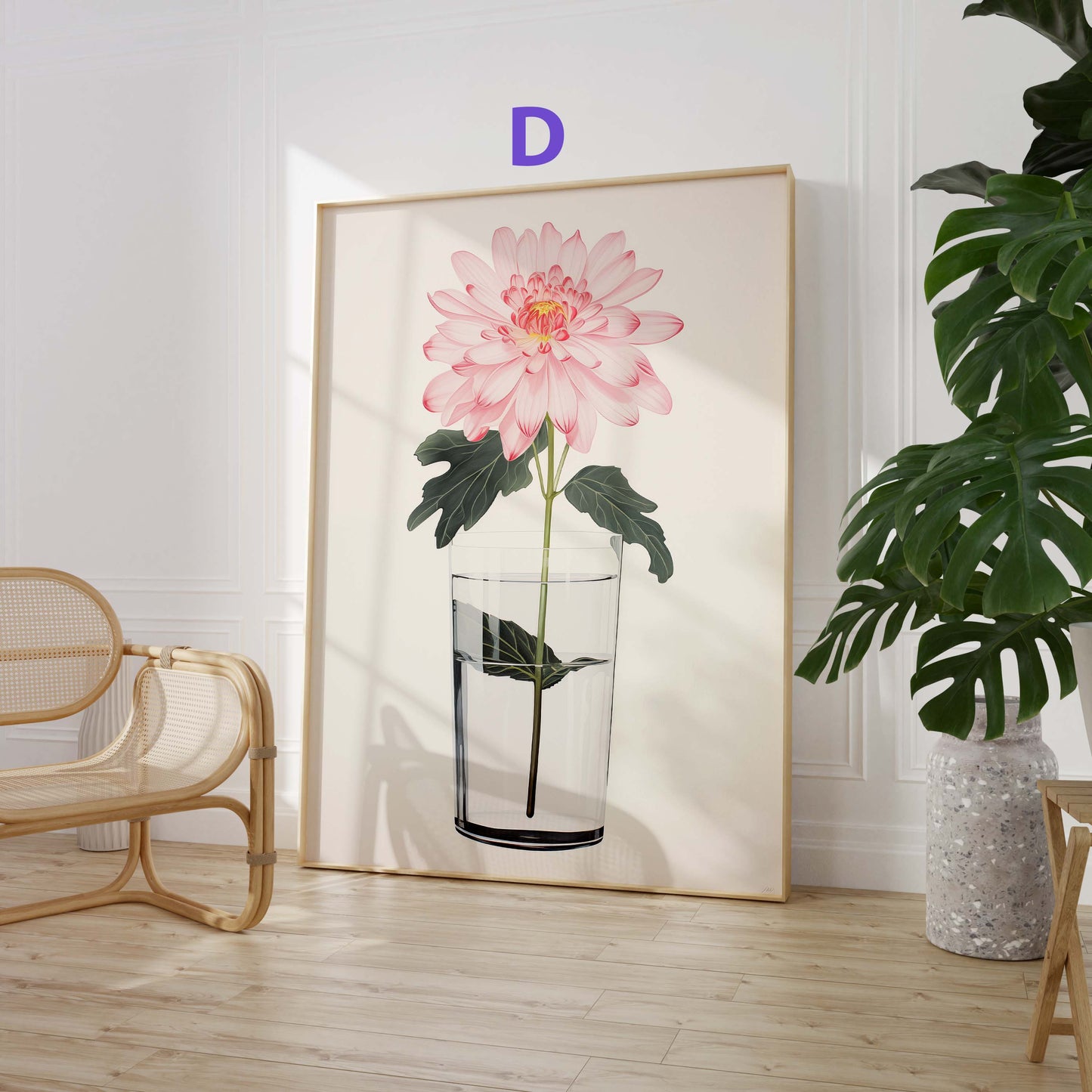 Blumen Poster · Geschenkidee · Moderne Blütenillustrationen und Ausdrucksstarke Floralkunst · Dekoprint ohne Rahmen