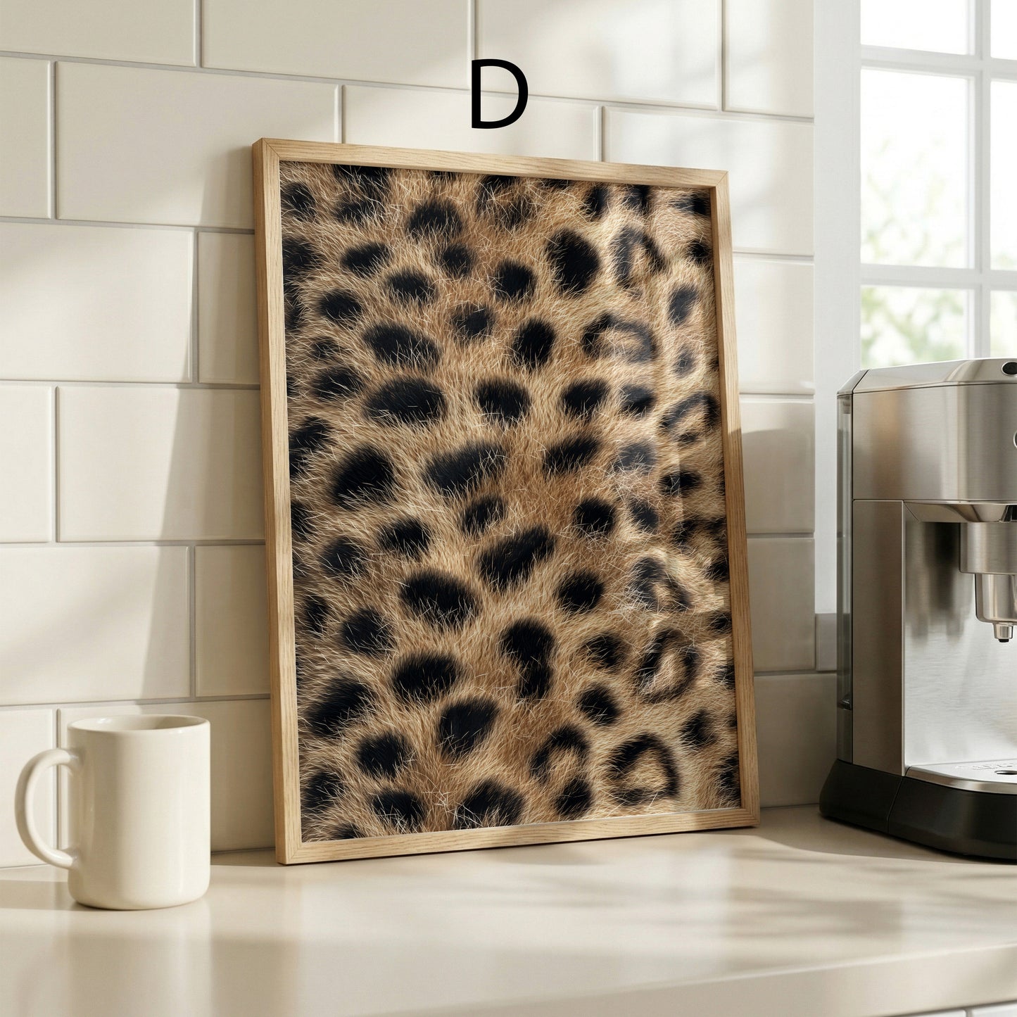 Tiermuster Poster · Geschenkidee · Reh Leopard Zebra Felloptik · Dekoprint ohne Rahmen