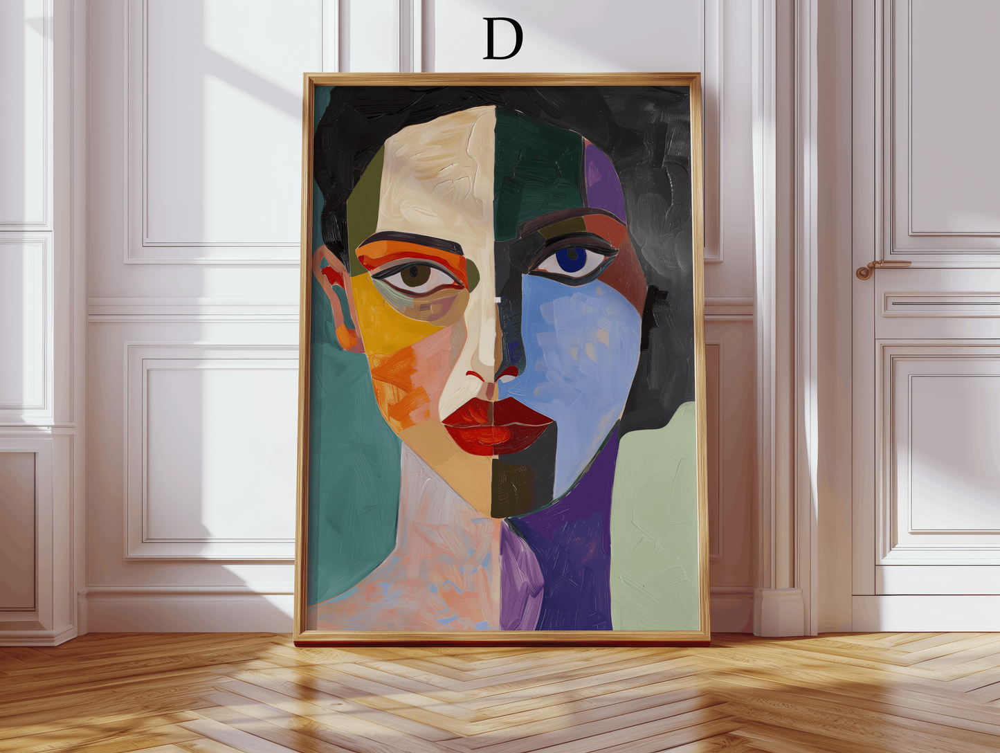 Abstrakte Portrait Poster · Geschenkidee · Mediterrane Landschaft · Dekoprint ohne Rahmen