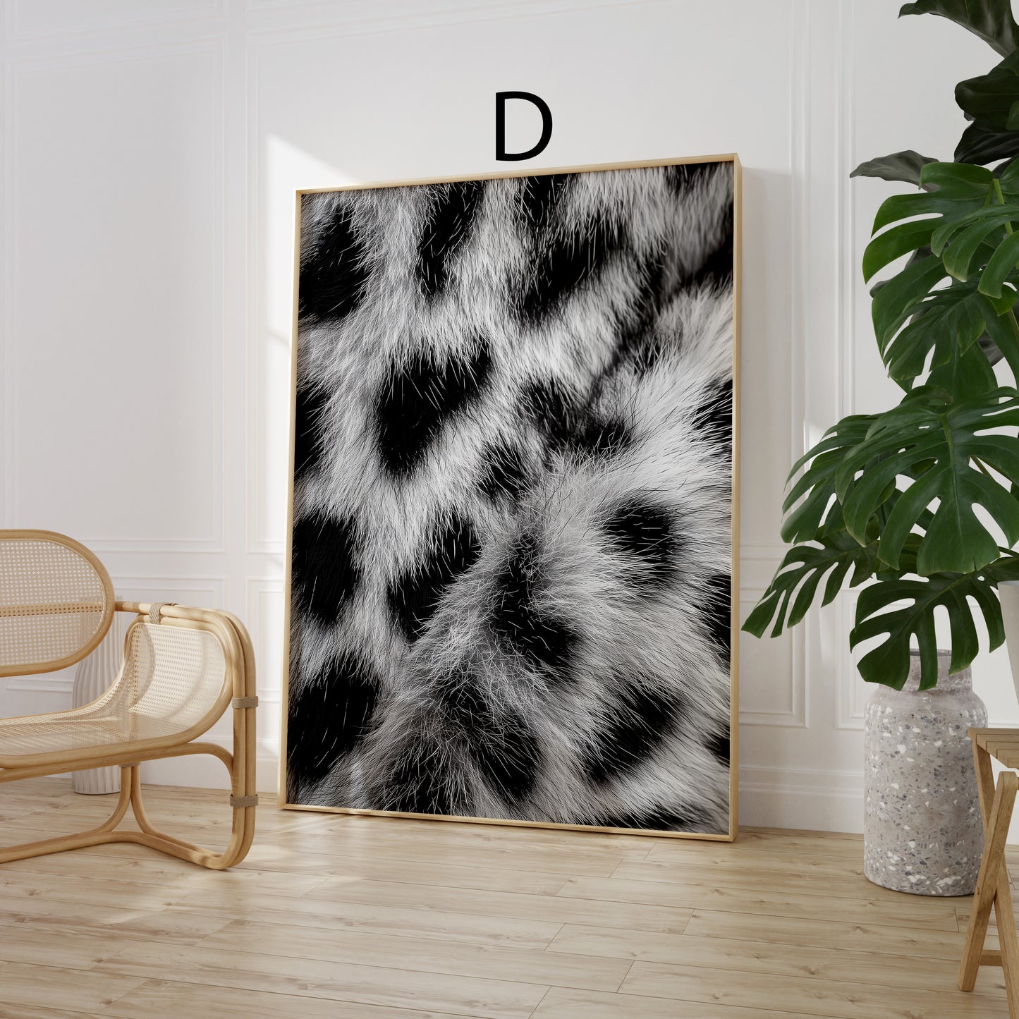 Tiermuster Poster · Geschenkidee · Leoard Zebra Tiger Schlange Felloptik · Dekoprint ohne Rahmen