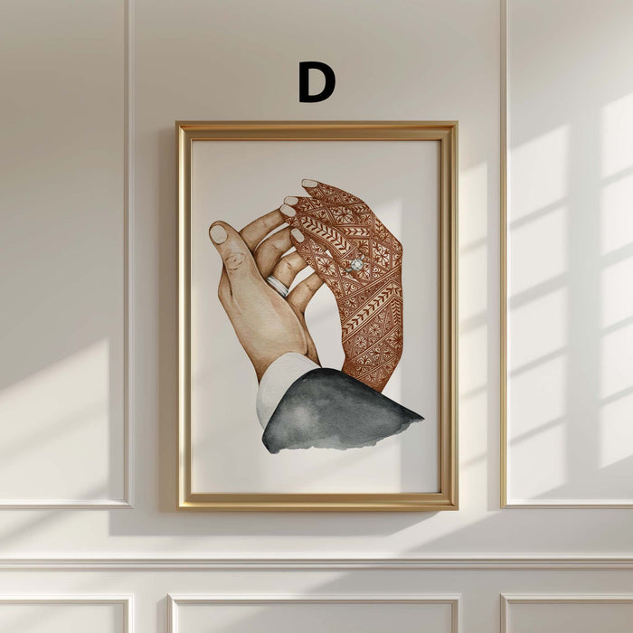 JUSTGOODMOOD Hände Paar Poster – Premium Cotton Print