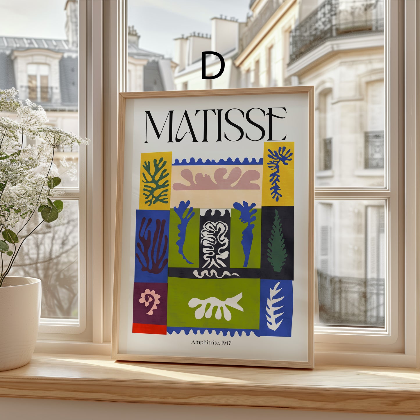Henri Matisse Poster · Geschenkidee · Line Art Abstrakte Formen Scherenschnitt Farbige Kompositionen · Dekoprint ohne Rahmen